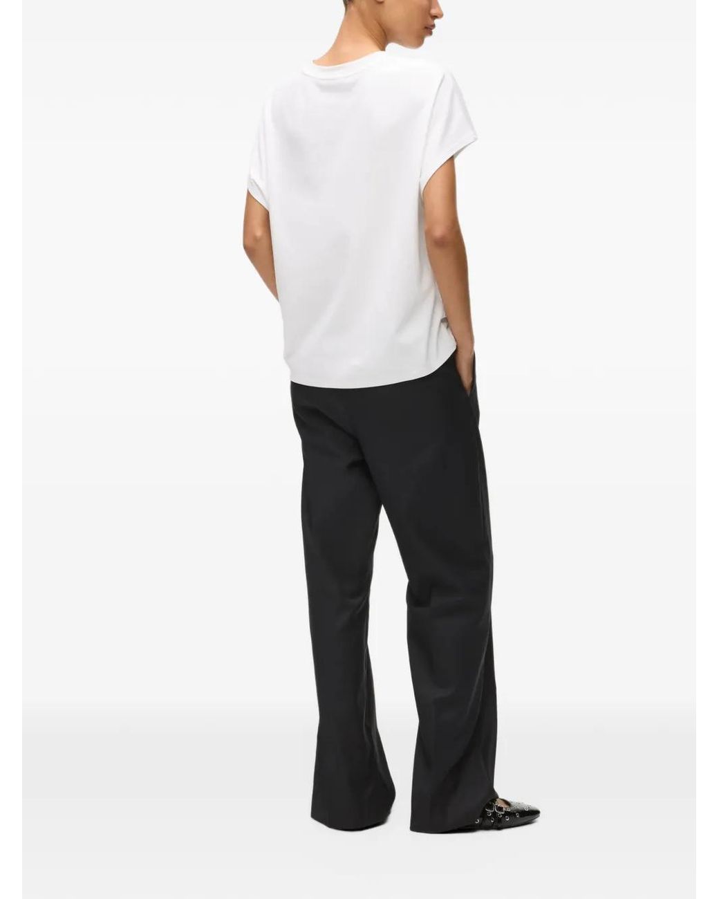 Karl Lagerfeld Black Exposed Zip Tailored Pants