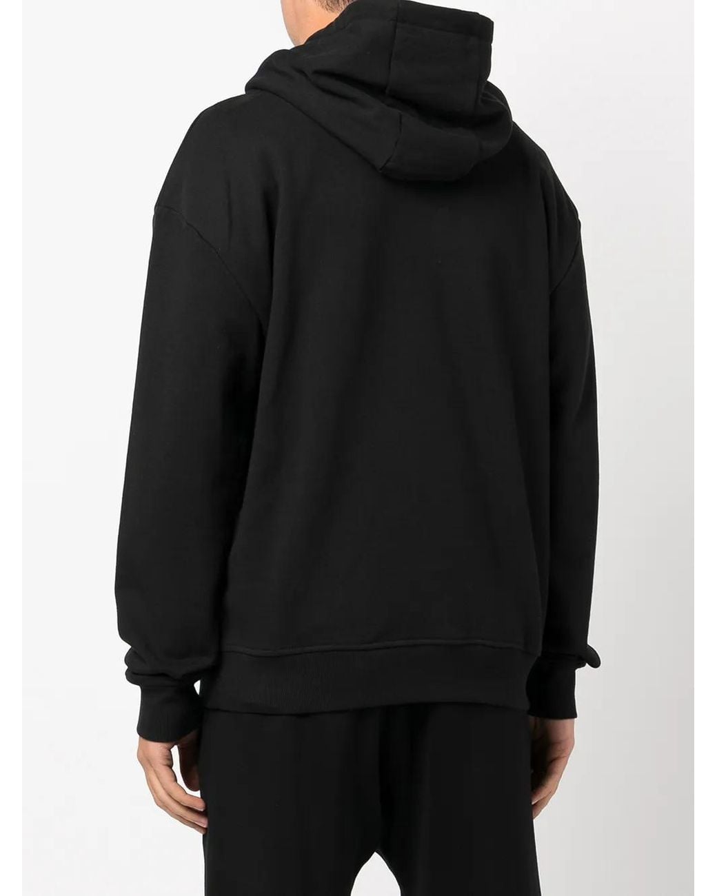 God's Masterful Children Black Crystal-Skull Drawstring Hoodie for men