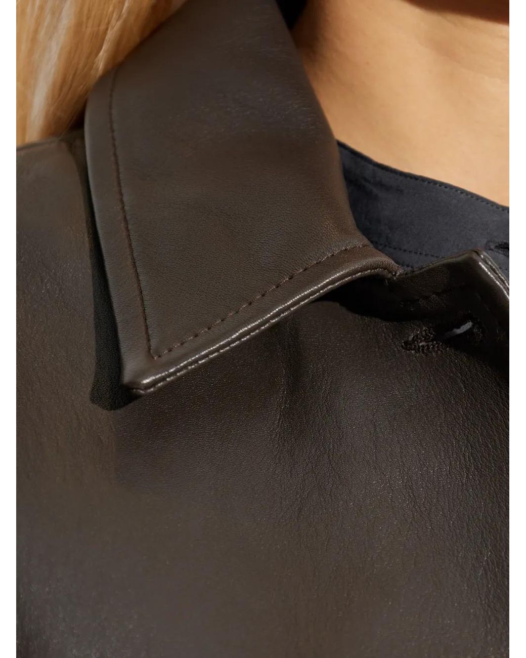 Studio Nicholson Brown Buttoned Lambskin Jacket