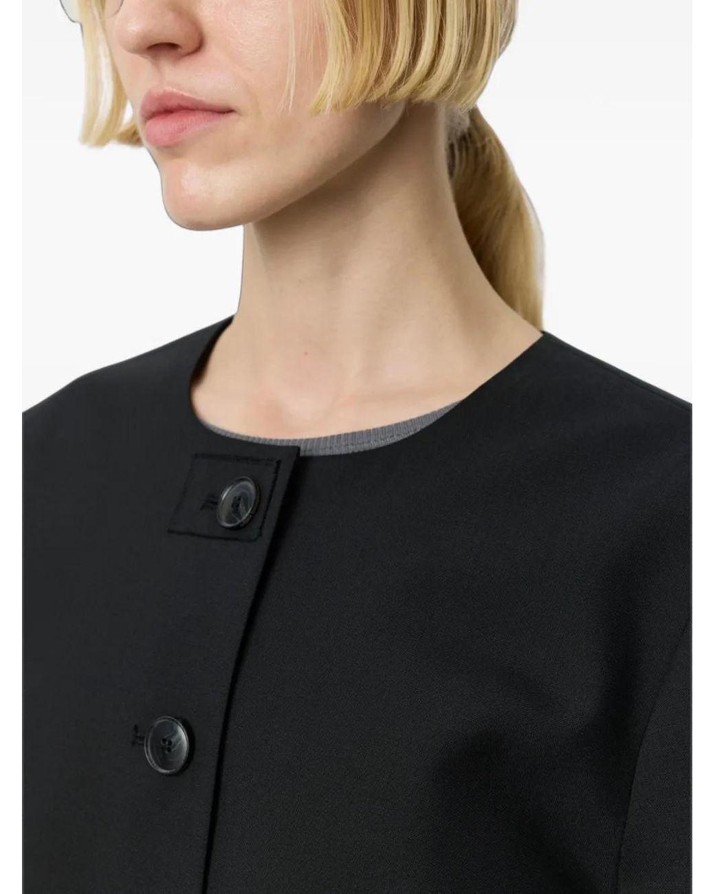 mfpen Black Waitress Cropped Jacket