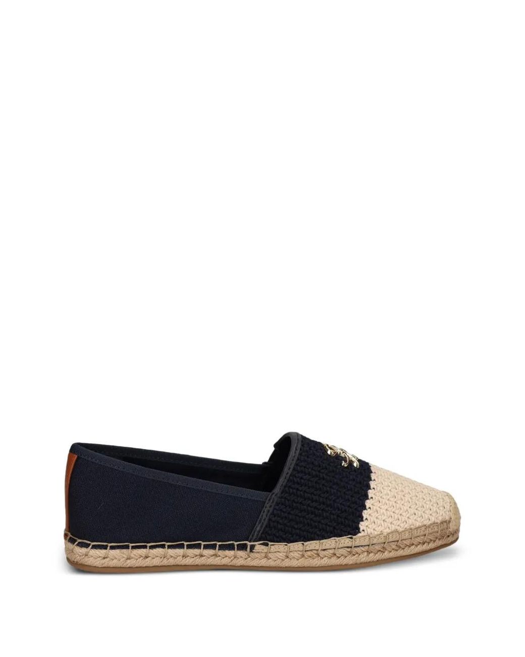 Tommy Hilfiger Blue Crochet-Knit Slip-On Espadrilles