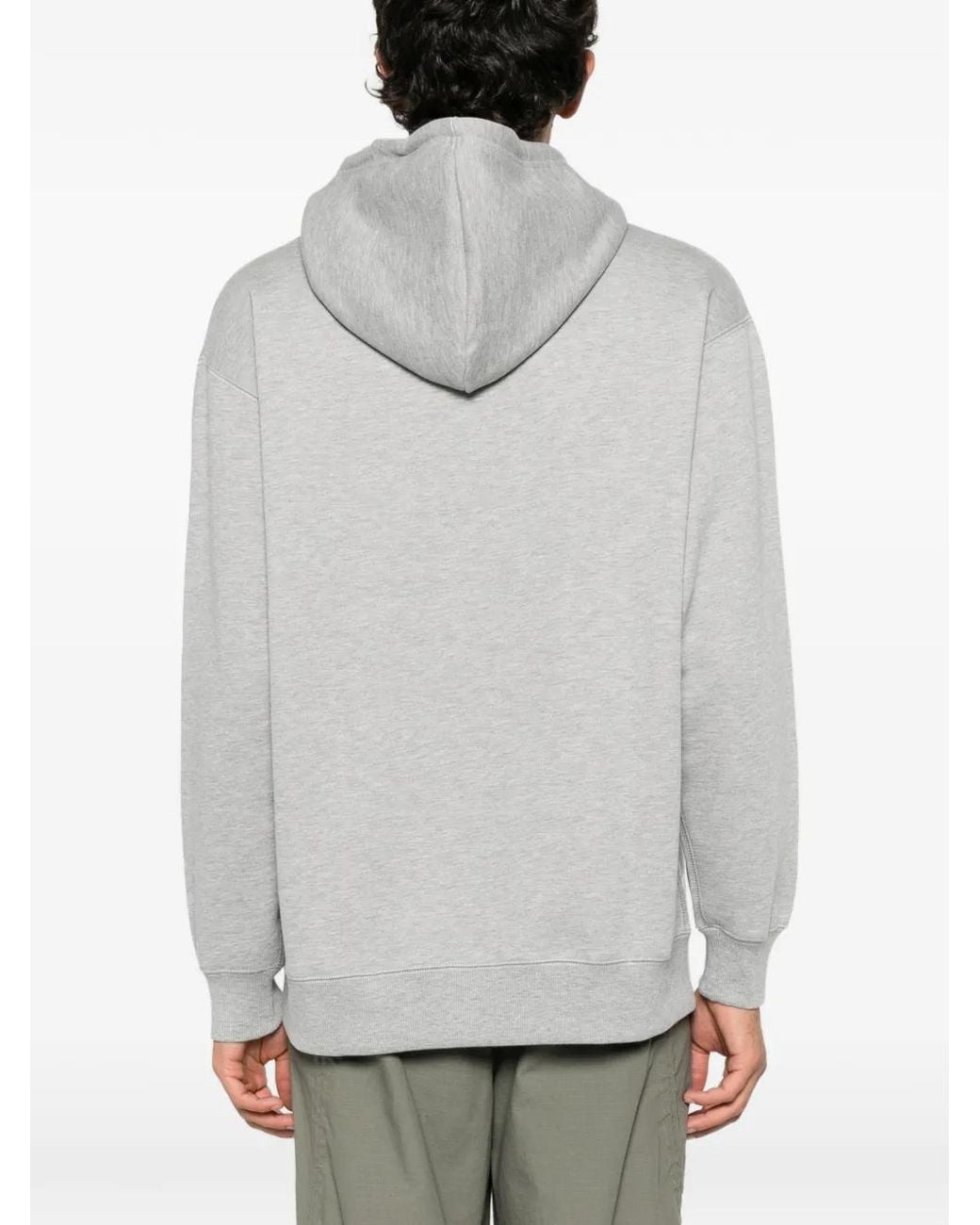 Universal Overall Gray Logo-Patch Hoodie for men