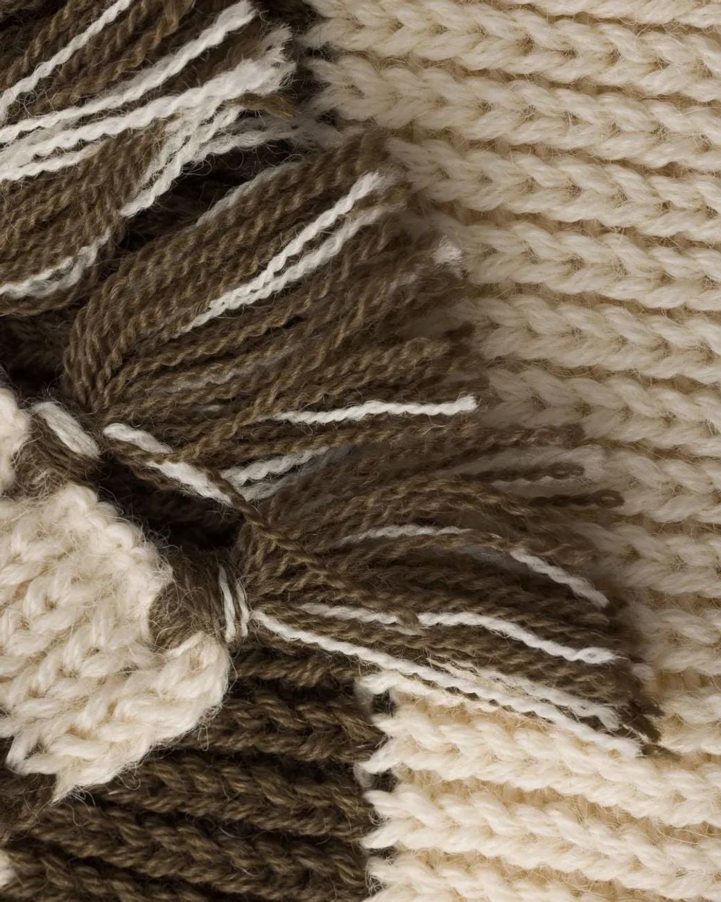 Prada Natural Alpaca Wool Scarf