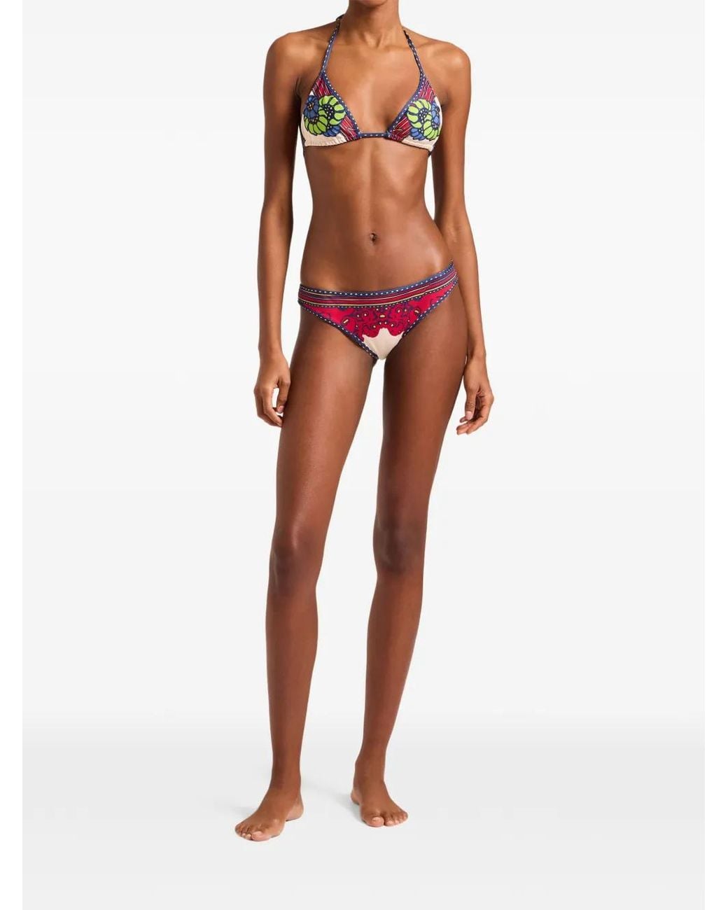 LaDoubleJ Red Print Bikini Bottom