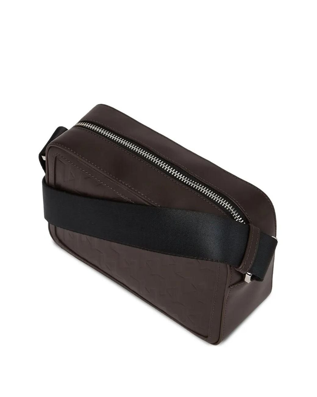 Karl Lagerfeld Black K/Loom Leather Shoulder Bag for men
