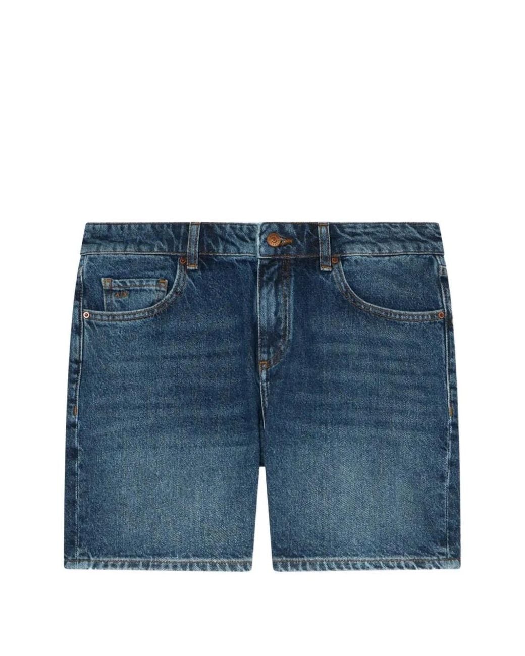 ARMANI EXCHANGE Blue Cotton Denim Shorts