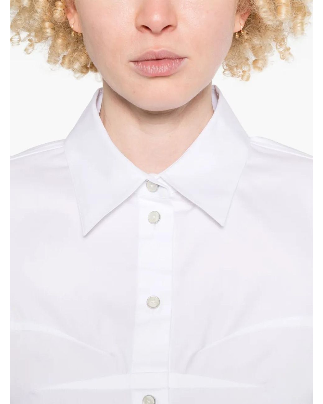 Helmut Lang White Bustier-Hemd