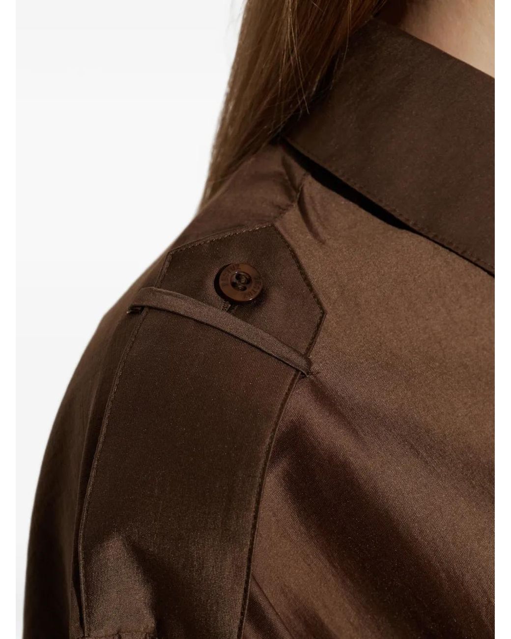 Gestuz Brown Gzsiora Epaulette-Detail Shirt