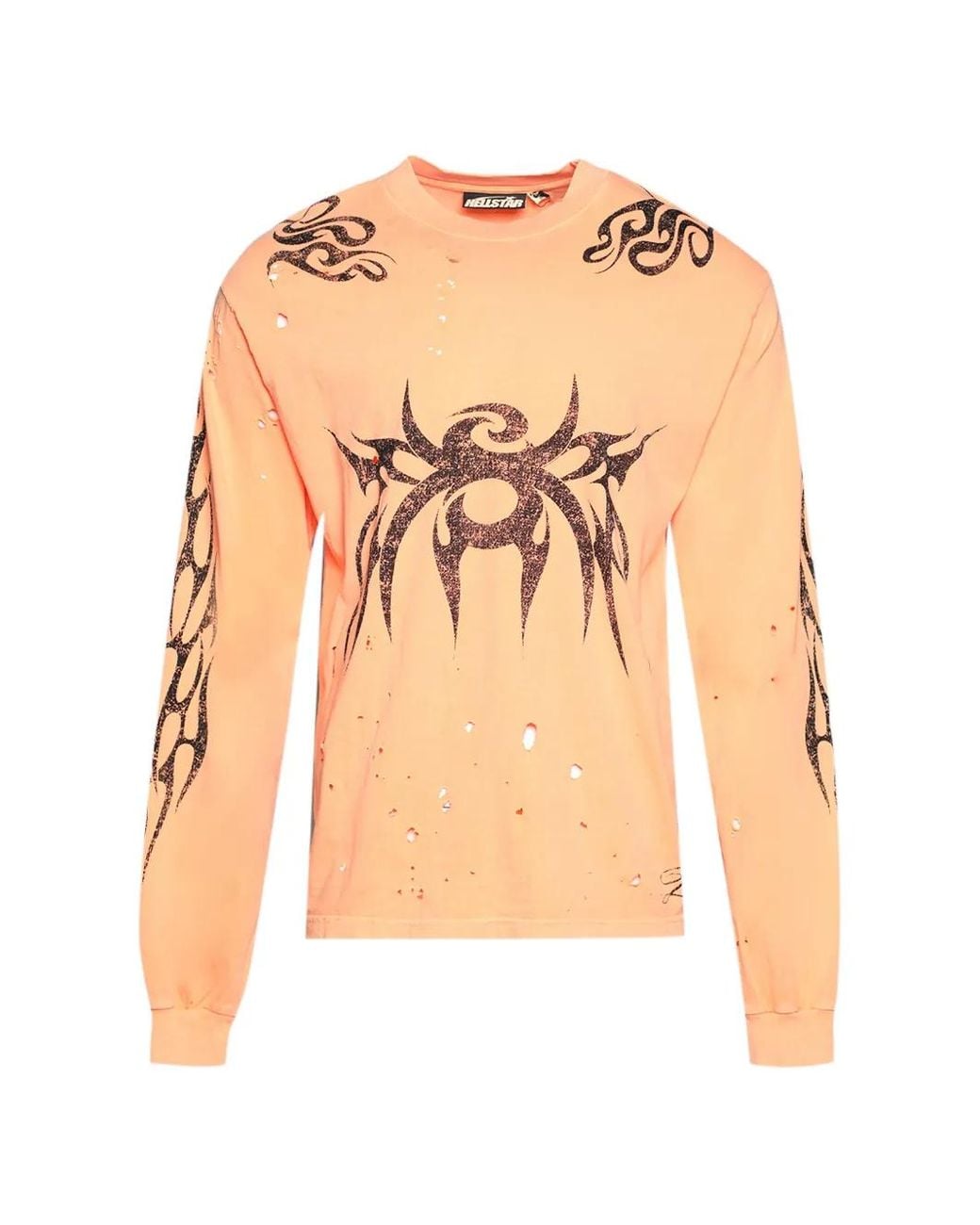 HELLSTAR White Distressed Graphic-Print T-Shirt for men