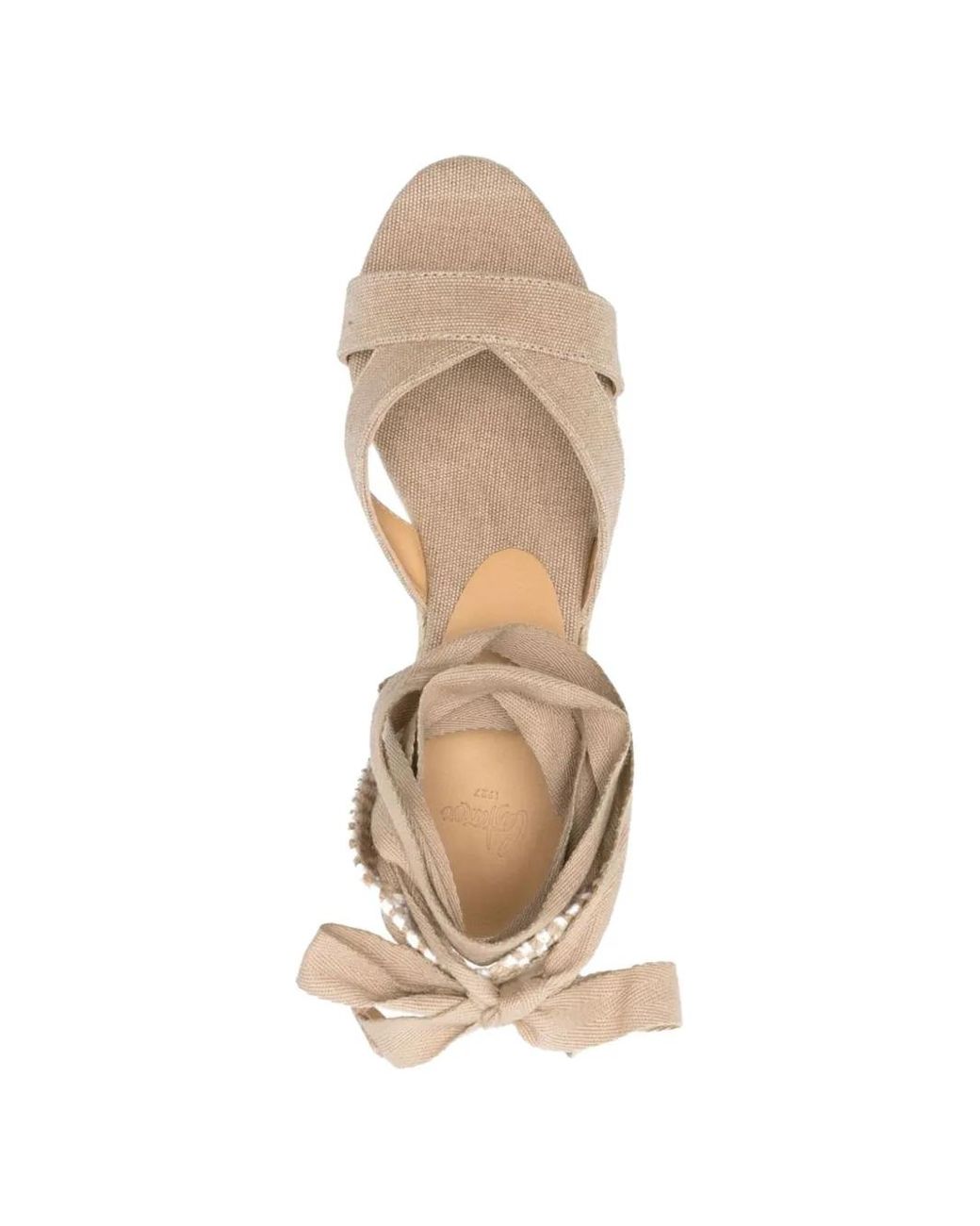 Castaner Natural Bailey Cross-Strap Beaded Espadrilles