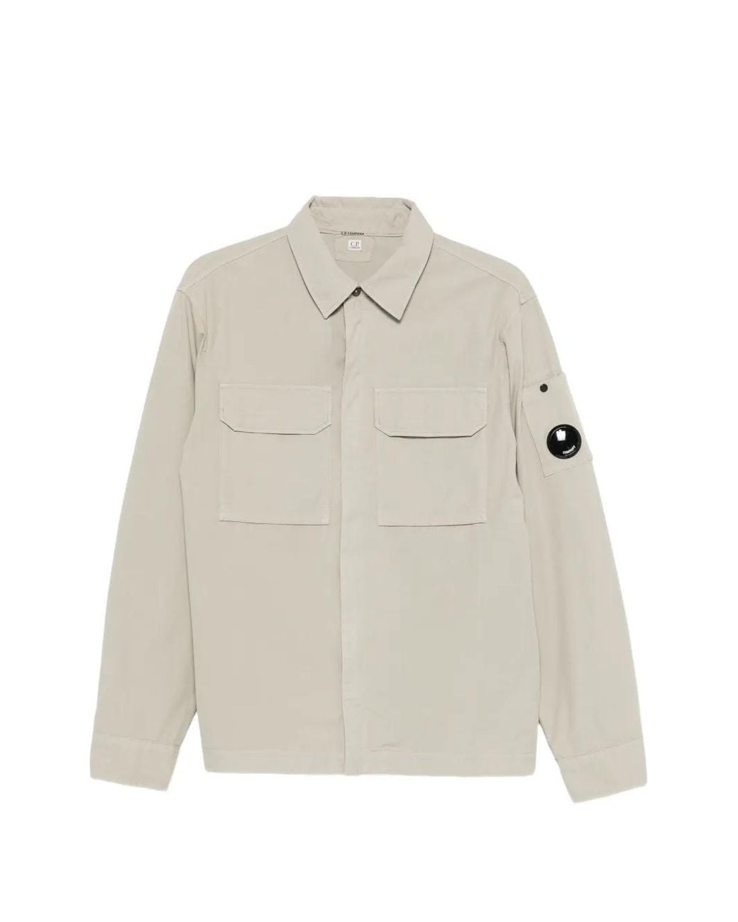 C P Company White C.P.Company Cotton Overshirt for men