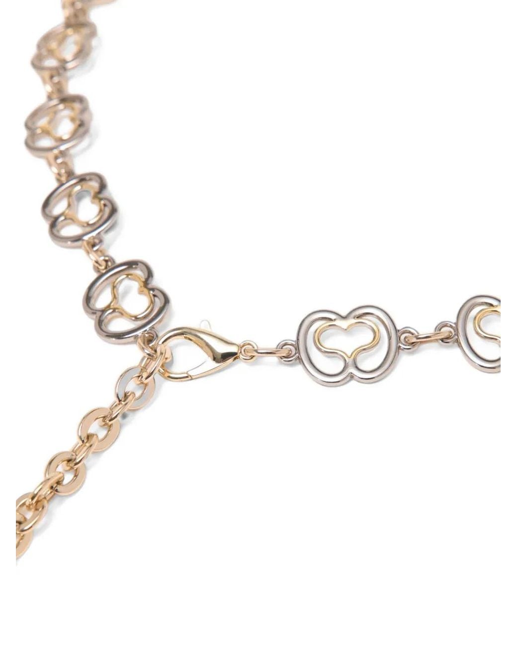 Maje White Chain Belt With Links Golden