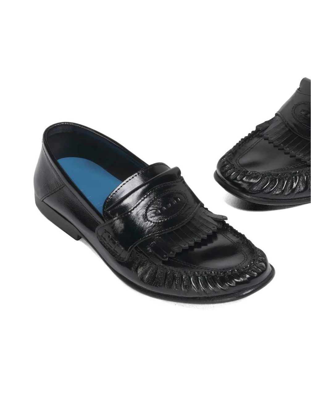 Marni Black Loafer Mit Fransen