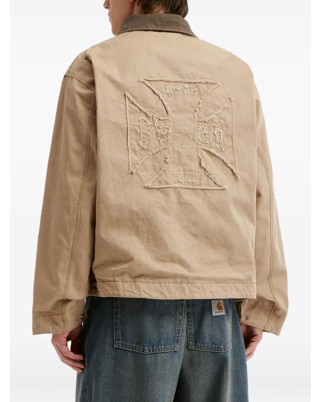 FIVE CM Natural Logo-Patch Zip-Up Jacket for men