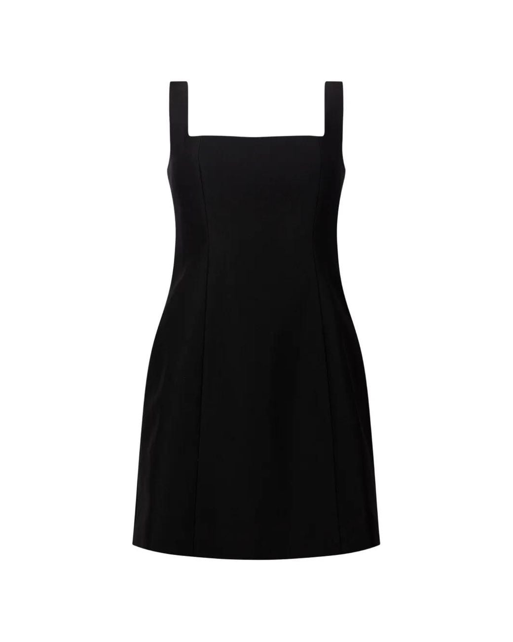 Twentyfourhaitch Black Robe À Encolure Carrée