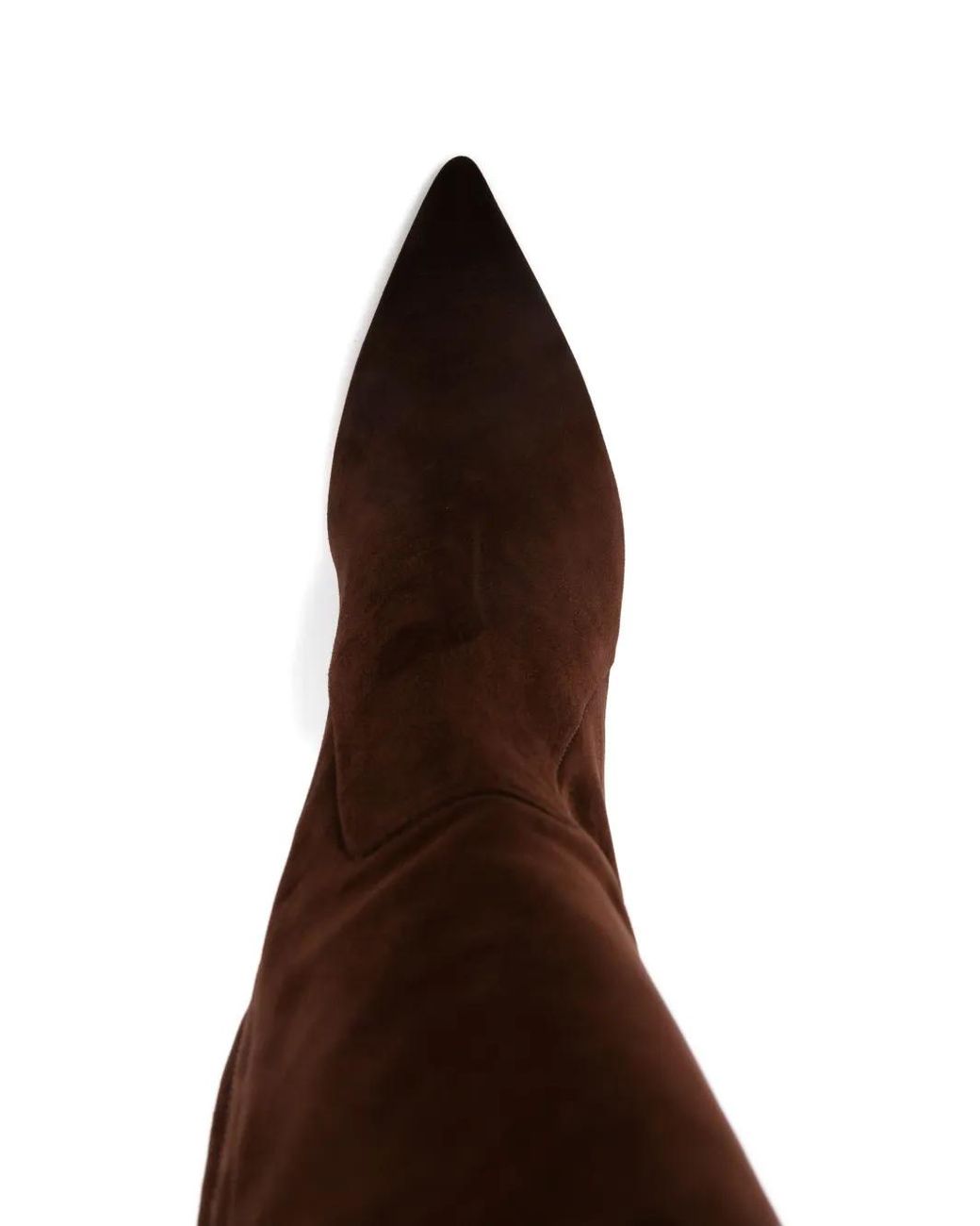 Santoni Brown 90Mm Suede Pointed-Toe Knee-High Boots