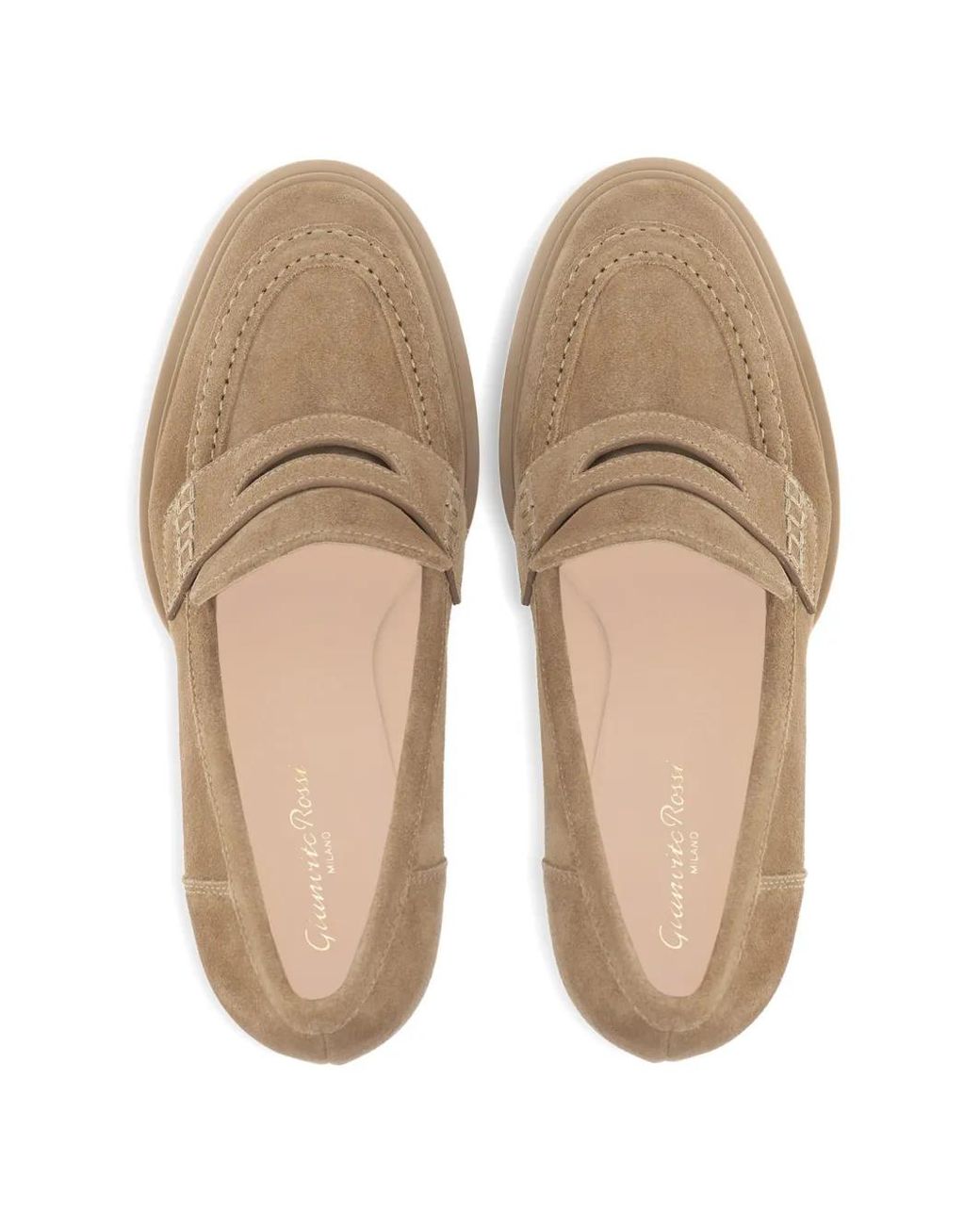 Gianvito Rossi Brown Barry Moccasins