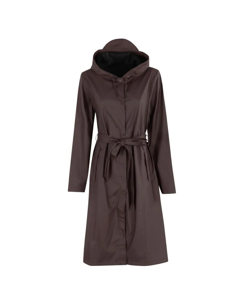 Rains Brown A-Line Belted Raincoat