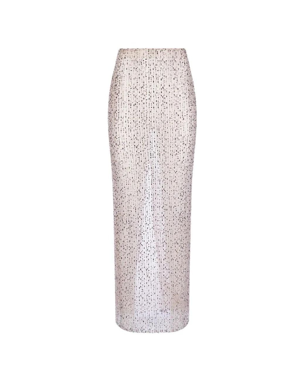 IMROSKA Pink Embellished Maxi Skirt