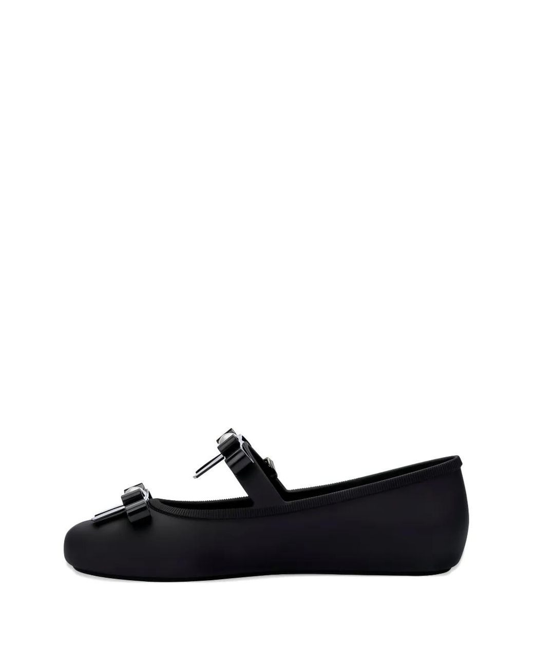 Melissa Black Bow-Embellished Ballerinas