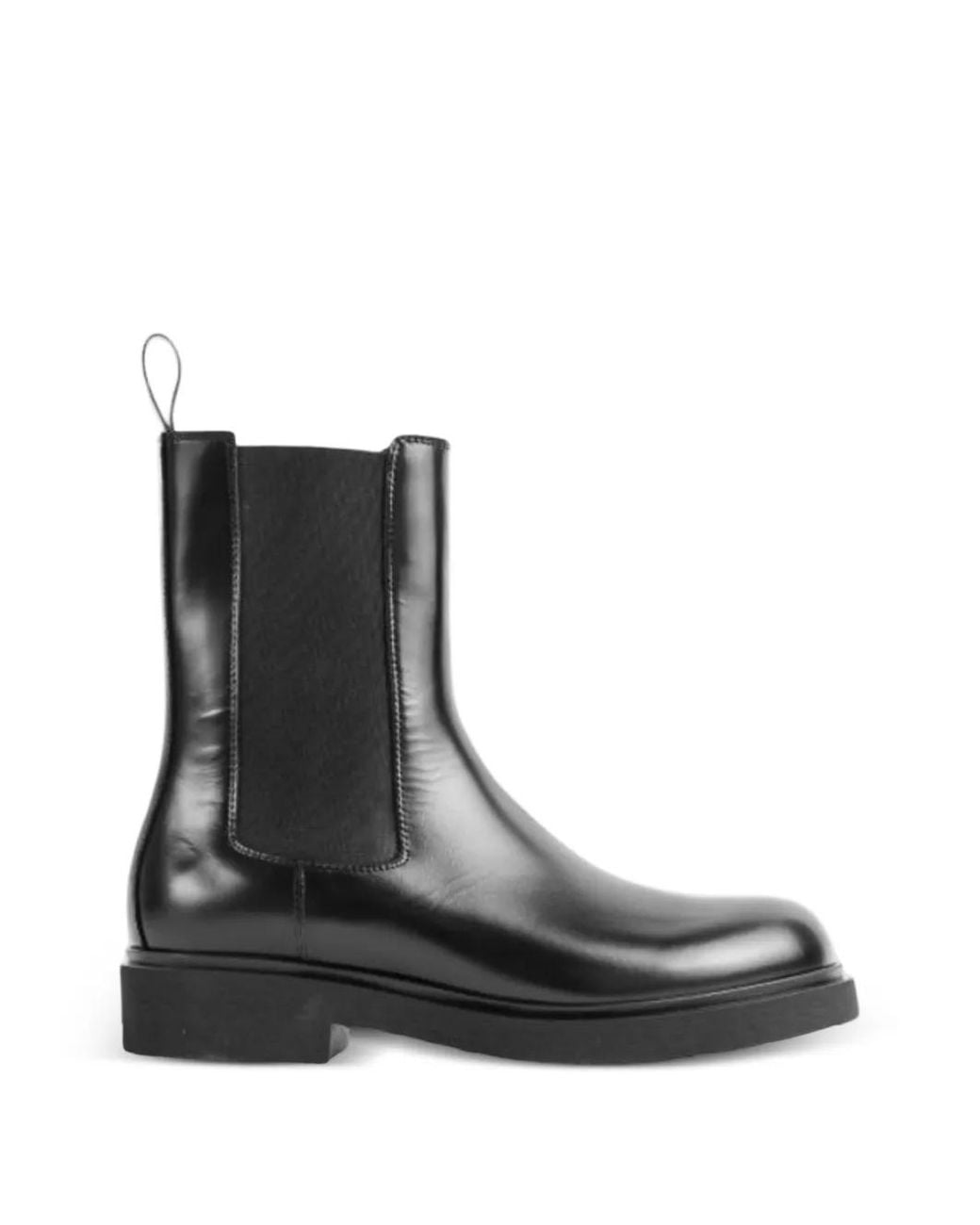 LEGRES Black Pull-On Panelled Boots