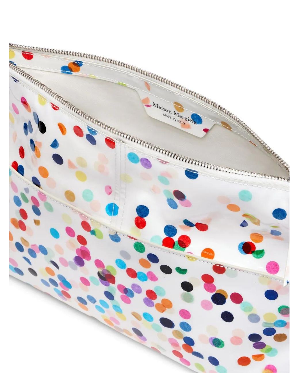 Maison Margiela White 5Ac Confetti-Print Pouch