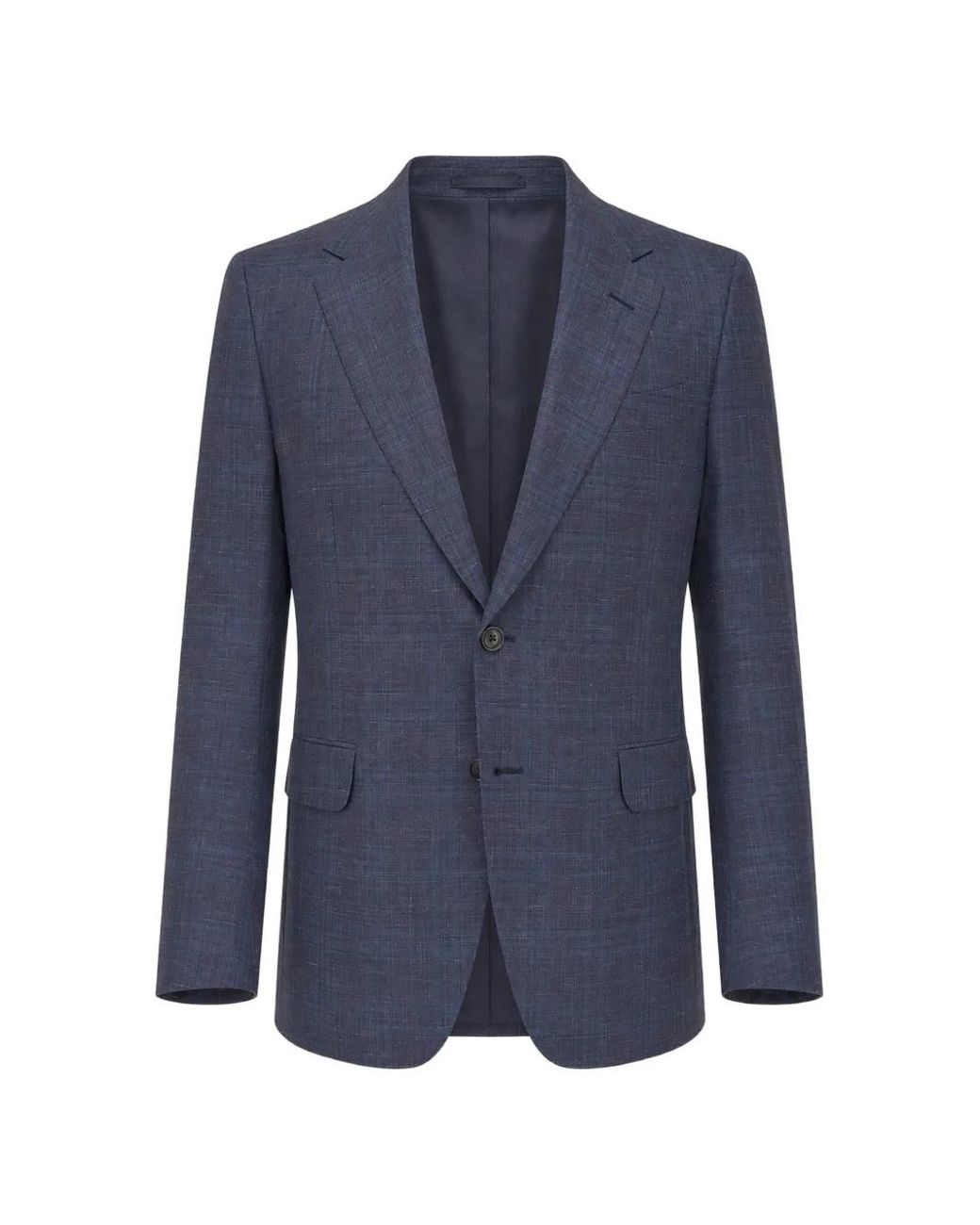 Zegna Blue Check-Pattern Blazer for men