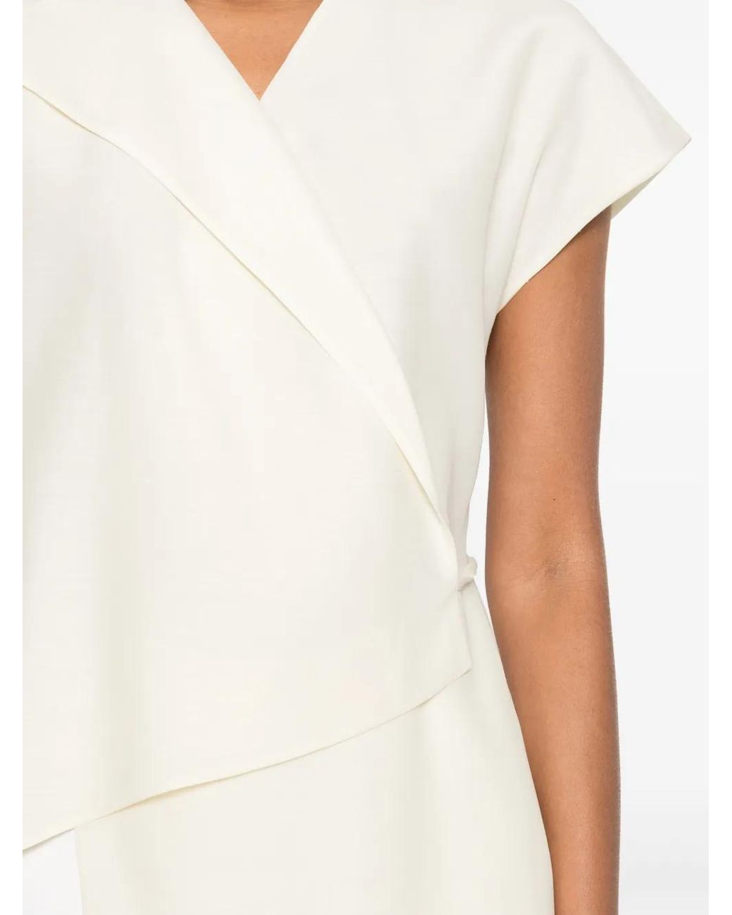 Fabiana Filippi White Cap Sleeve Top