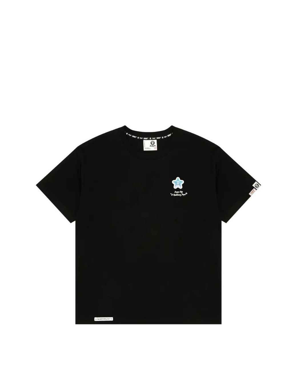 Aape By A Bathing Ape Black Moonface Graphic-Print T-Shirt