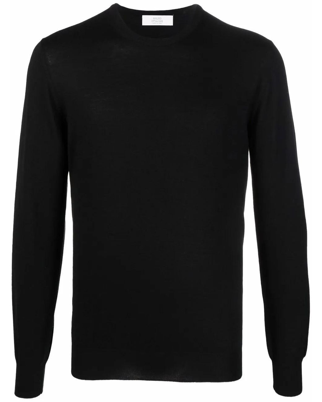 Mauro Ottaviani Black Round Neck Jumper for men