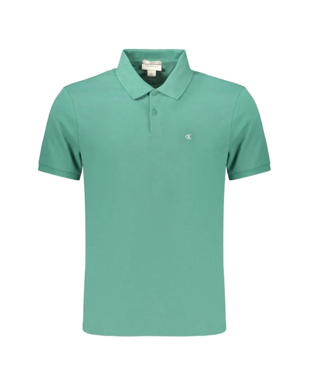 Calvin Klein Green Short-Sleeved Polo Shirt for men