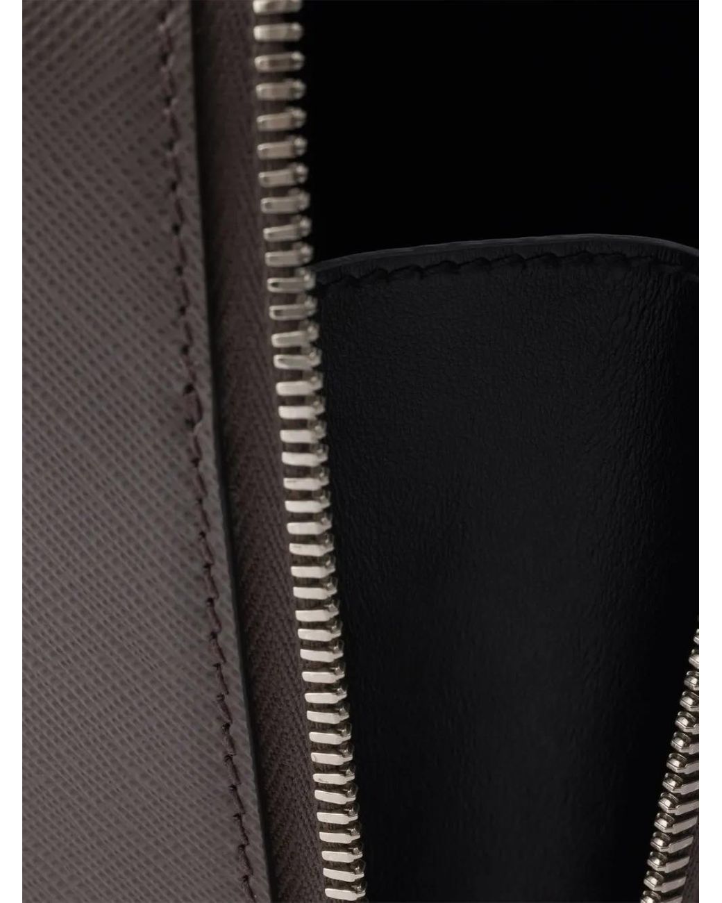 Prada Gray Brique Saffiano Leather Bag for men