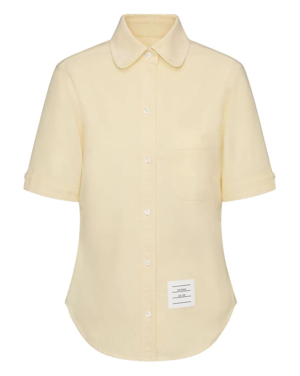 Thom Browne Natural Oxford Short-Sleeve Shirt