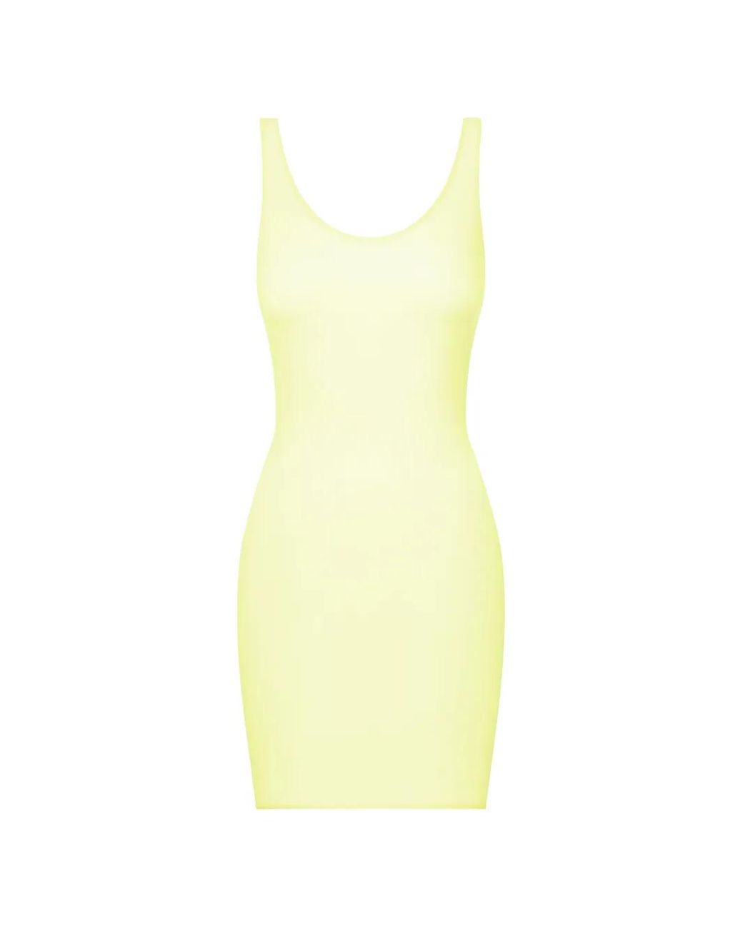 Maison Close Yellow Double Sens Backless Sheer Mini Dress