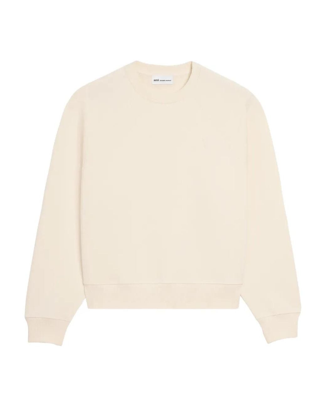 AMI Sweater Met Logo in het White