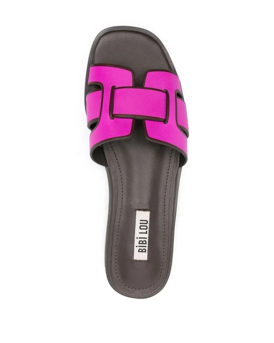 Bibi Lou Purple Holly Leather Sandals