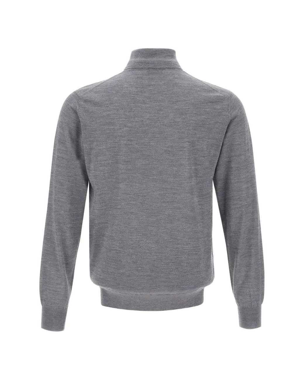 Kangra Gray Roll-Neck Wool Sweater for men