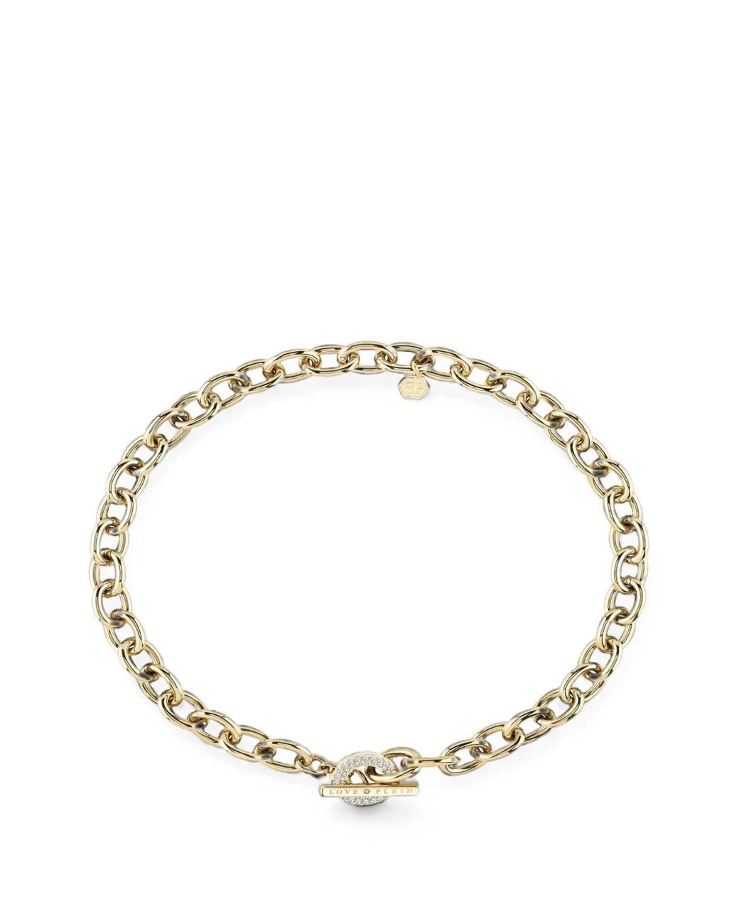 Philipp Plein Metallic Crystal-Embellished Chain-Link Bracelet