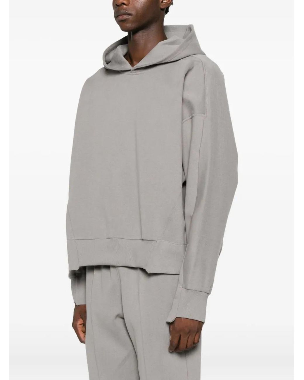 Notrainproof Gray Panelled Hoodie for men