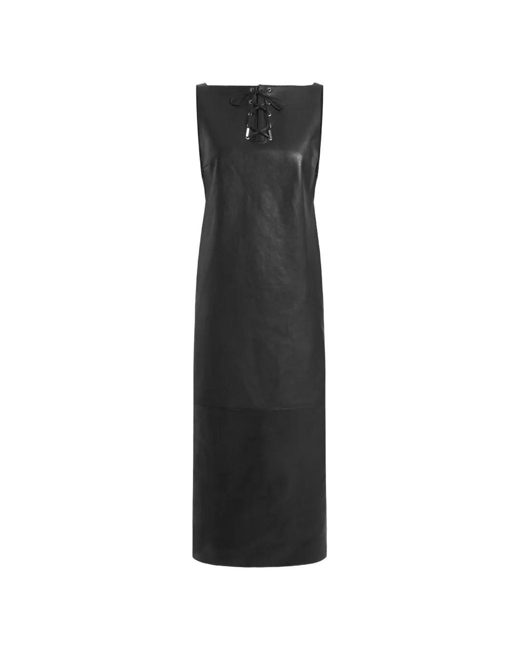 leather dress v neck La Femme main image 0