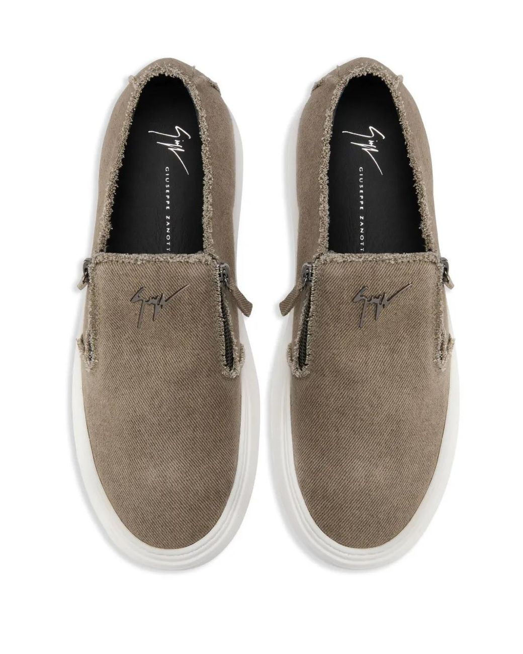 Giuseppe Zanotti Brown Gz Mike Zip Low-Top Sneakers for men