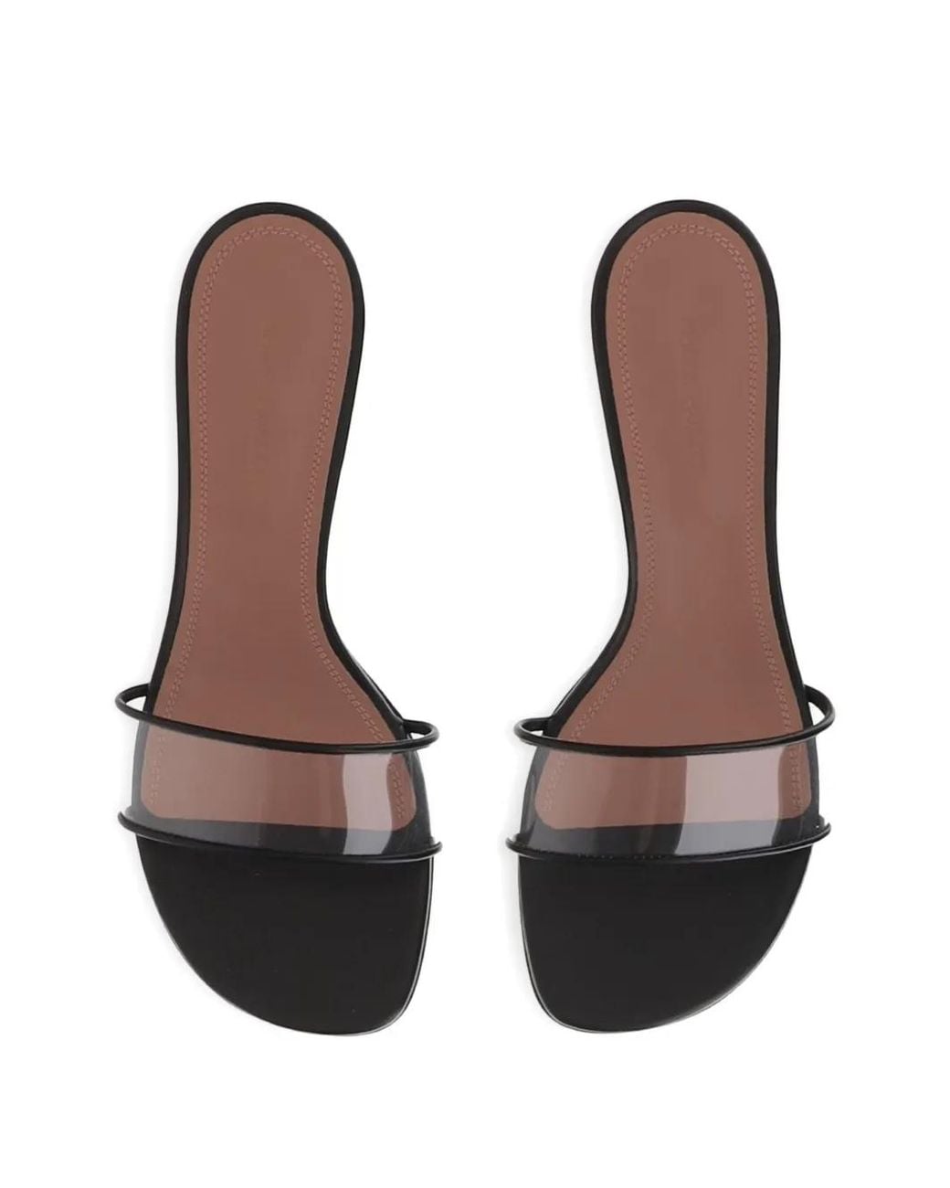AMINA MUADDI White Andreea Transparent-Strap Heeled Sandals