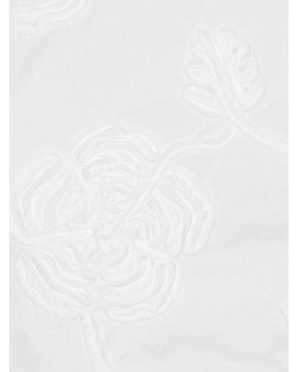 ROTATE BIRGER CHRISTENSEN White Puff-Sleeve Floral-Embroidered Top