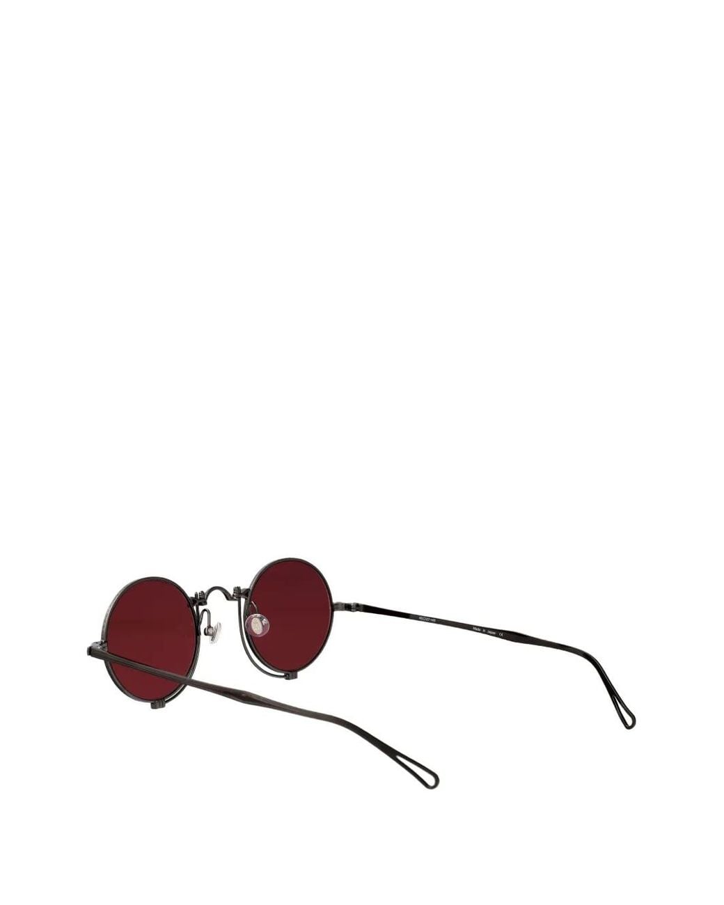 Matsuda Purple Engraved Round-Frame Sunglasses for men