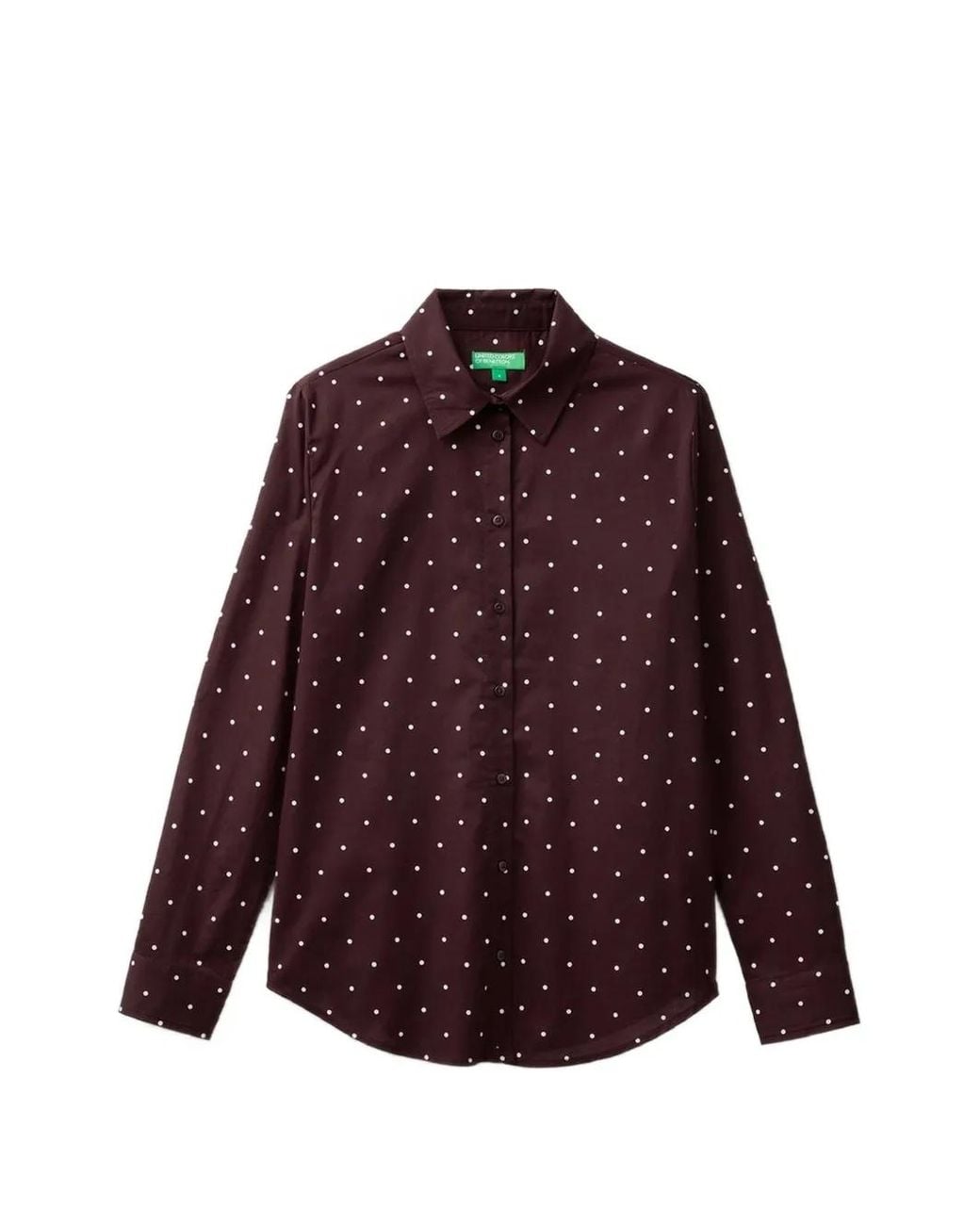 Benetton Purple Polka-Dot Print Shirt