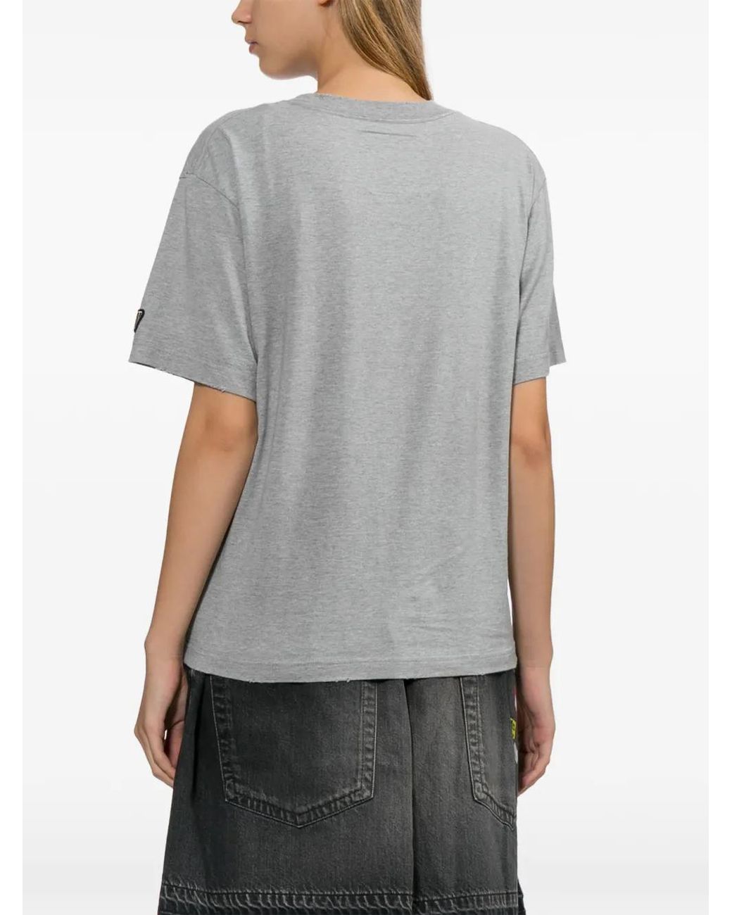 Maison Mihara Yasuhiro Gray Graphic-Print T-Shirt