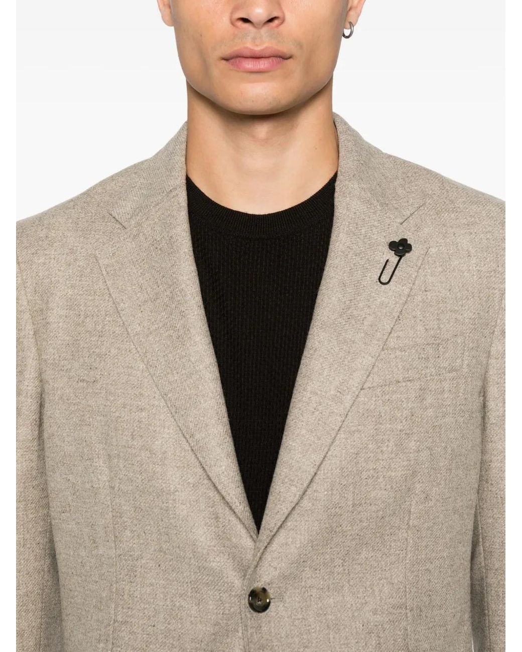Lardini Natural Patch-Pocket Two-Button Jacket for men