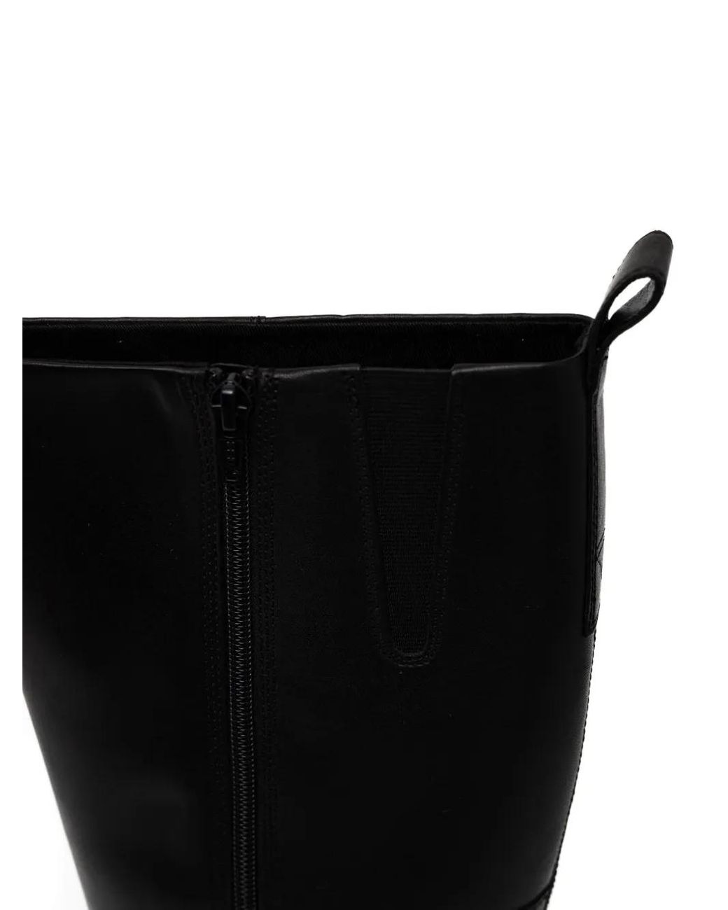 Vagabond Black Zip-Detail Block-Heel Knee-High Boots