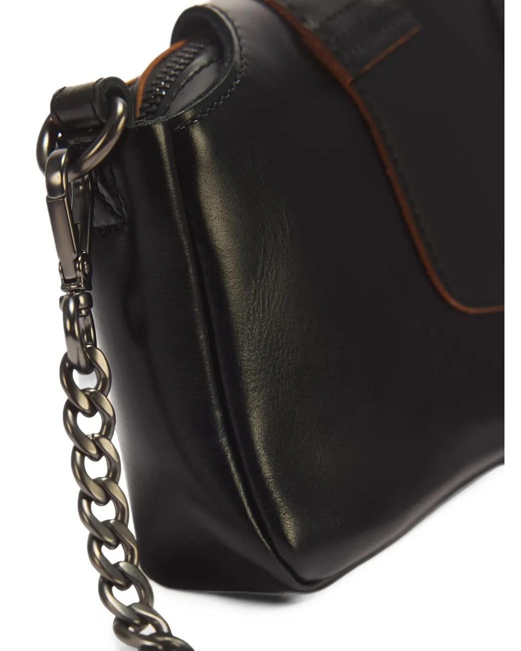 Dr. Martens Black Buckle-Detail Leather Shoulder Bag