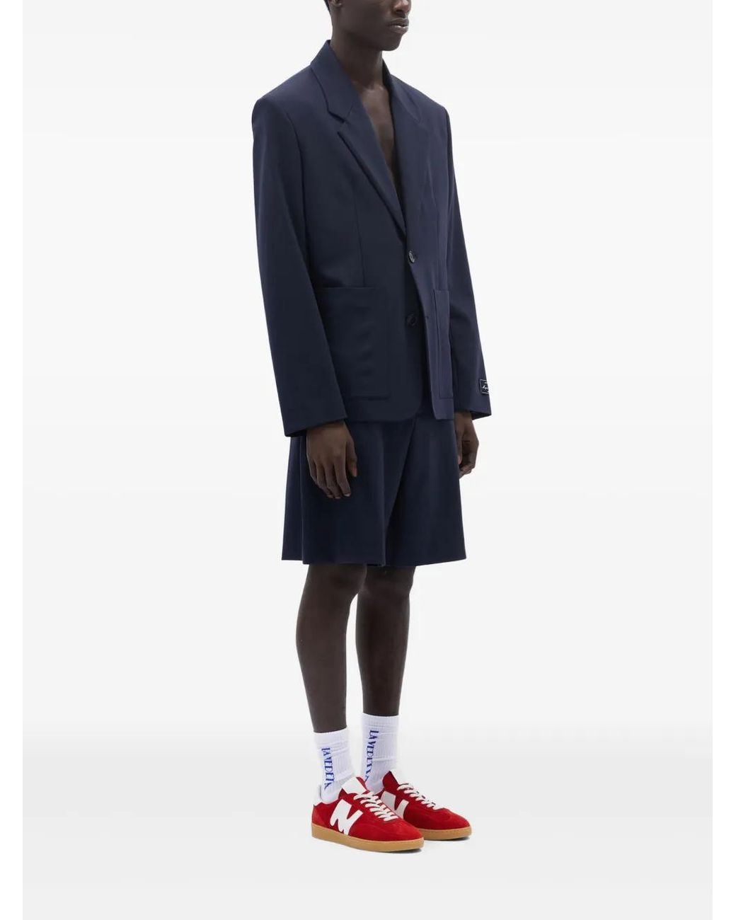 MSGM Blue Single-Breasted Blazer for men